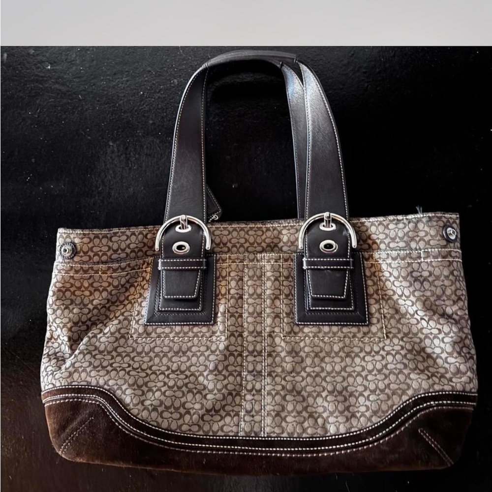 Coach Signature Canvas Tote in Brown/Beige